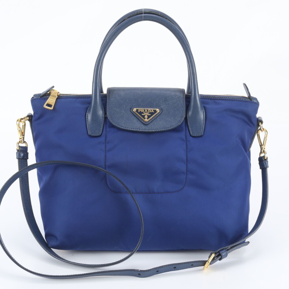 Prada Tessuto Nylon Saffiano Leather 2-Way Shoulder Bag, Handbag, Tote Bag fo...